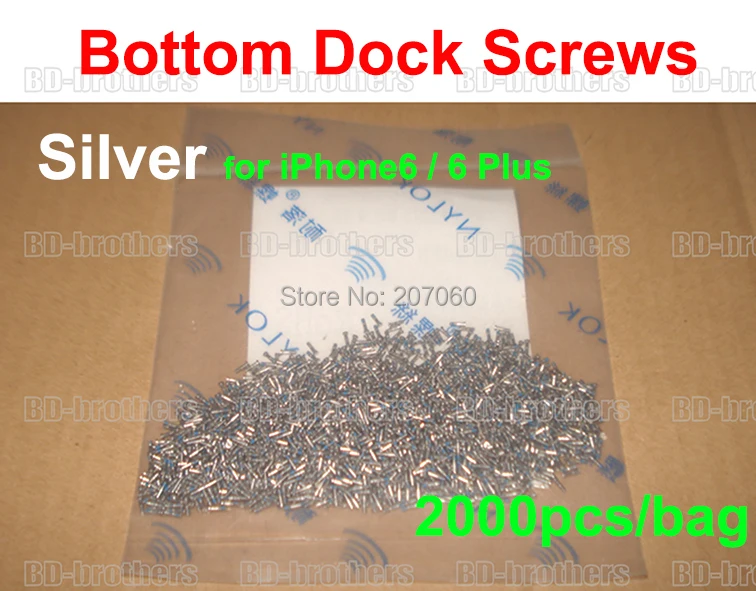 Originall Silver Bottom Dock Screws Pentalobe Screw for iPhone6 iPhone 6 Plus 6000pcs/lot DHL shipping