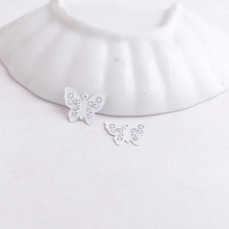 100 Stück AC2861 12mm*14mm Schmetterlings-Anhänger, bemalte Tier- und Schmetterlings-Charms – Detail 6
