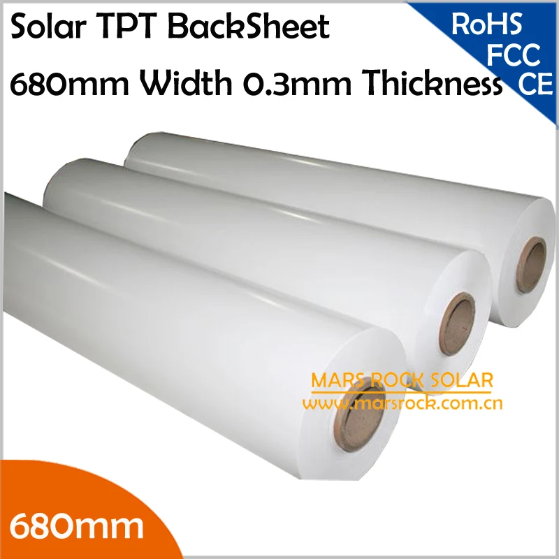 20meter/Lot Wholesale 680MM Solar Back Sheet / PV back sheet/TPT for Encapsulation Solar Panel, TUV,UL Certificate