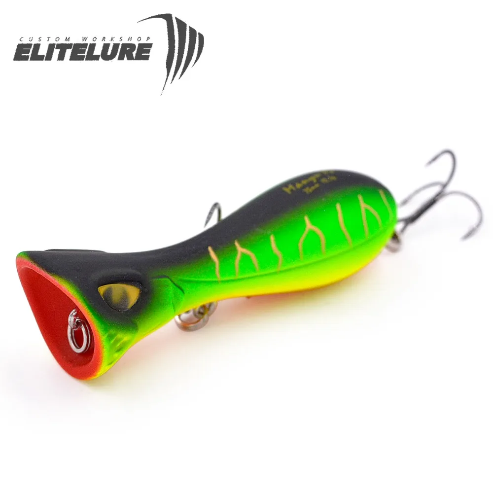 MUYU Popper 70mm/12.5g Big Mouth Top Water Lures Surface Topwater Sea  Artificial Baits For Peacock Bass Pike Fishing - AliExpress 18