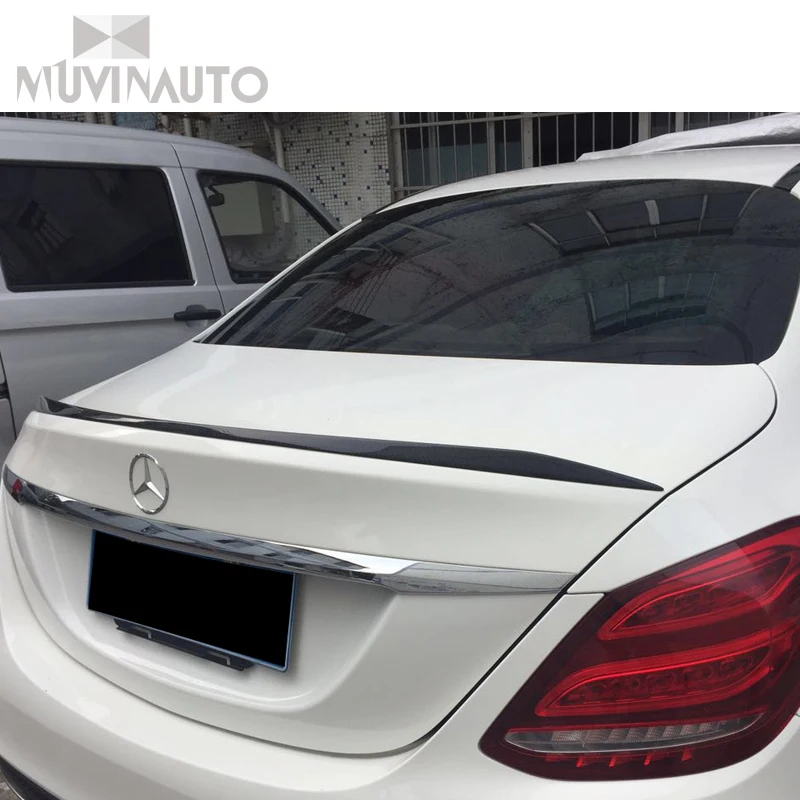 Bat-Styling C74 Stil Carbon Fiber Spoiler For Mercedes C Klasse W205 4-DR Sedan  C200 C250 C300 Heckspoiler 2015 +