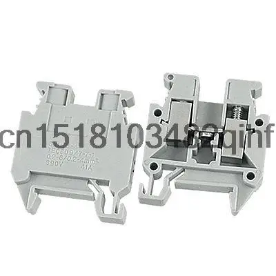 2 Pcs Universal Screw Clipping Contact Terminal Block Gray