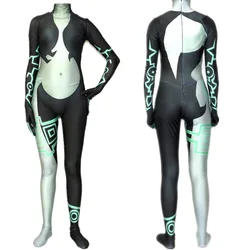 Women Twilight Princess Cosplay Costume Midna Zentai Bodysuit Suit Jumpsuits Halloween