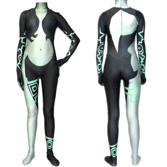 Women Kids Twilight Princess Cosplay Costume Midna Zentai Bodysuit Suit Jumpsuits Halloween