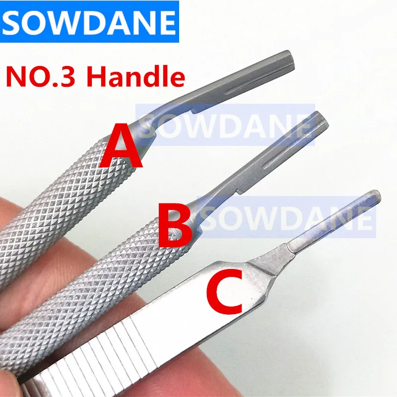 Dental Scalpels Handle No.3 Blade Handle High Quality Germany Stainless steel Dental Oral Hilt 3 models for selection