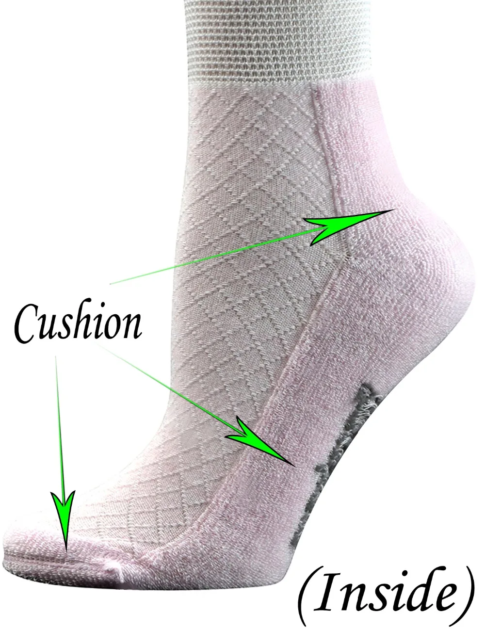 5 paires de chaussettes pour femmes, en bambou, respirantes, avec bout sans couture et semelle coussin
