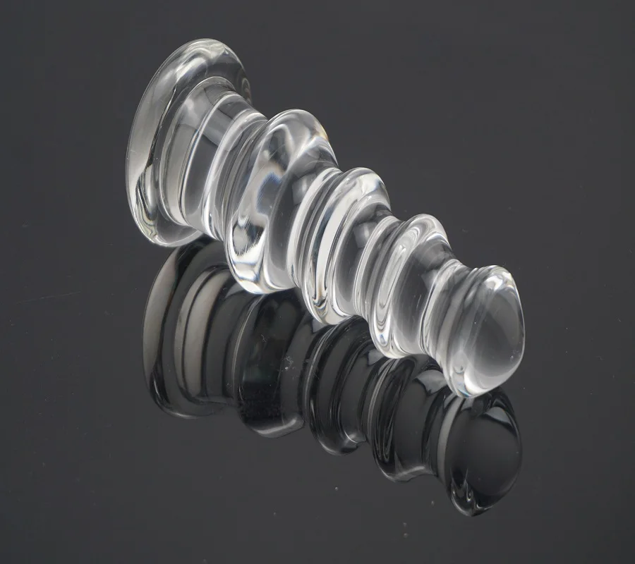 Dia 32mm to 65mm for choose New hot large pyrex crystal glass huge anal beads butt plug dildo fake penis  sex toys for men women