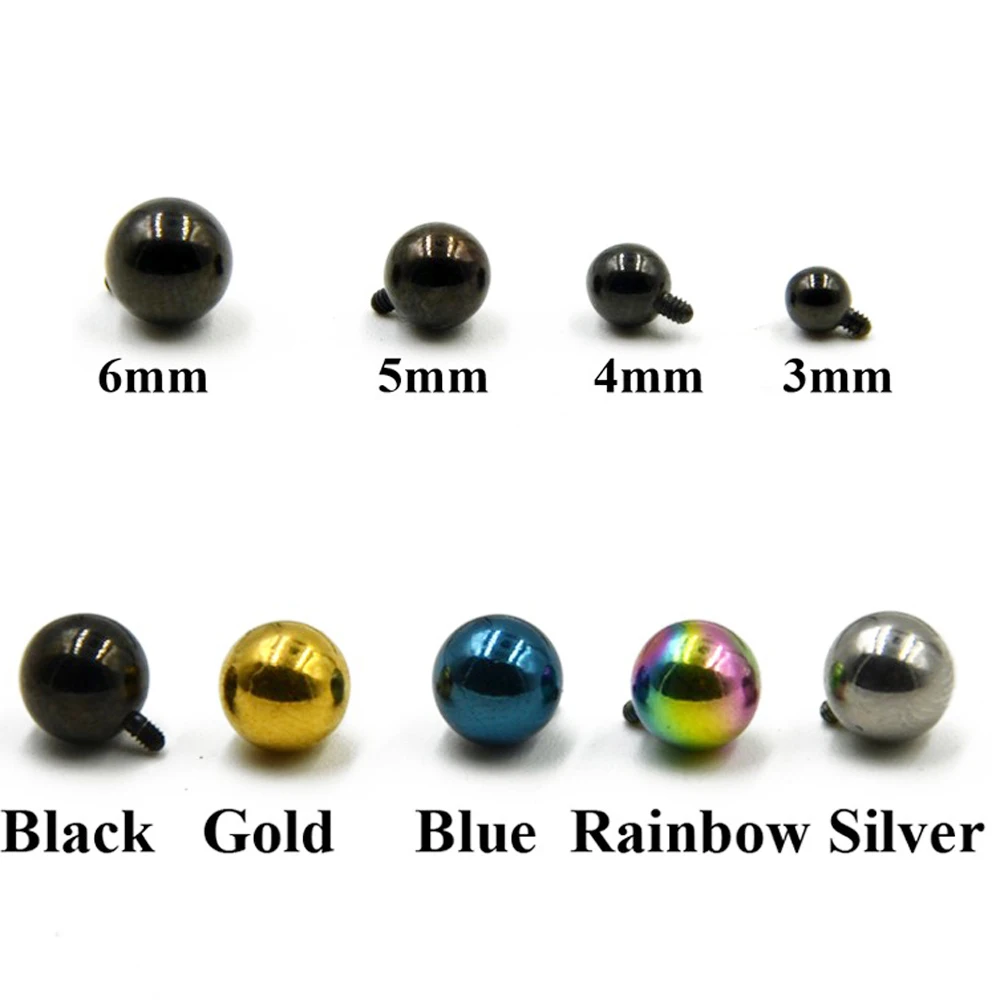 1pcs Surgical Steel Micro Dermal Piercing Ball Micro Dermal Anchor Crystal Top Dermal Piercings Surface Body Stud Piercing 14G