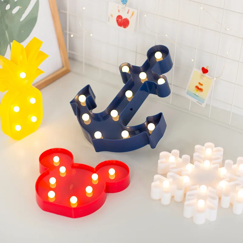 European and American style Korean style LED lamp deer pineapple led decorative night light Christmas day letter lights