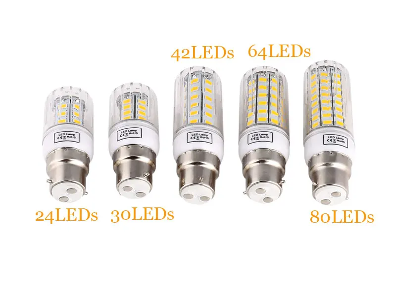 B22 Bayonet LED Corn Lights SMD 5730 Energy Saving Bulbs 7W 12W 15W 20W 25W Leds Lamp Bombillas Light Lampada Ampoule Lighting