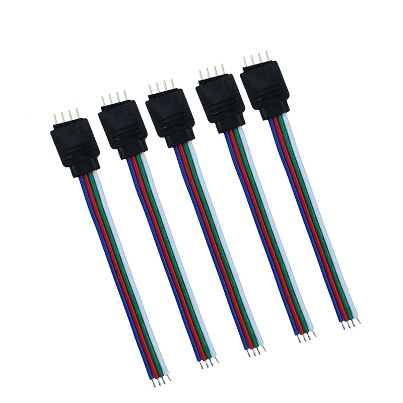 10cm 15cm 4pin Male RGB Connector Wire Cable For for 3528/5050 RGB led strip