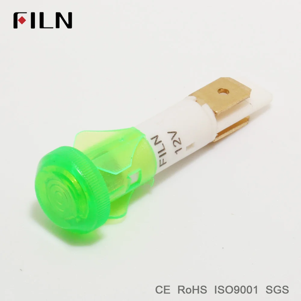 FILN 10mm Anzeigelampe Kunststoff Signallampe Rot Gelb Blau Grün Weiß 12V 24V 110V 220V LED-Lampe – Detail 5