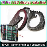 LED display data line,16 Pin Flexible Flat Cable 50cm length, P3 P5 P6 P10 Single&double color Full color Signal connecting line