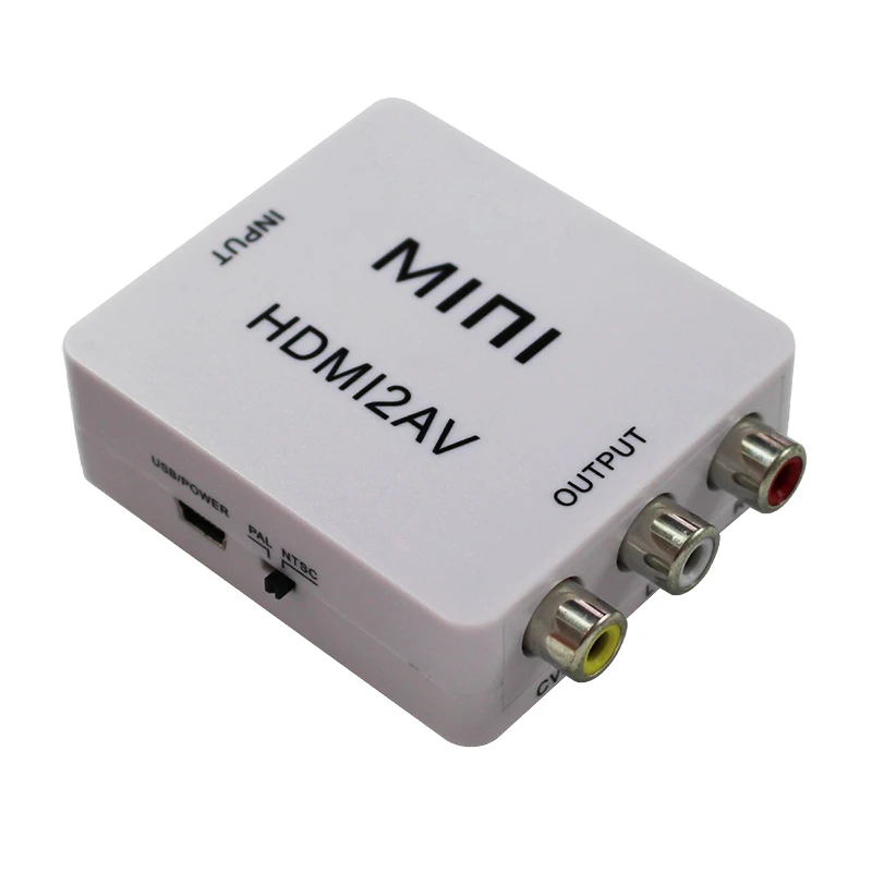 

HDMI to AV/RCA CVBS Adapter 1080P Video Converter HDMI2AV Adapter Converter Box Support NTSC PAL Output HDMI TO AV Adapter