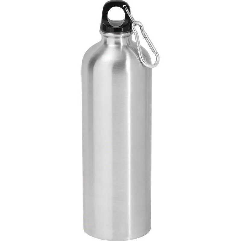 750ML or 500ML New Sliver Water aluminum Double Vacuum Insulated Bottle Sport Drinking Water Bottles with Lid Rope