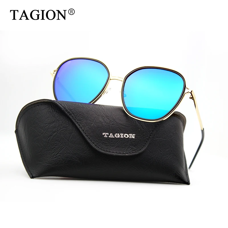 

TAGION 2023 Square Sunglasses Women Retro Brand Designer Colorful Glasses Beach Eyewear Alloy Frame Sun Glasses 3057