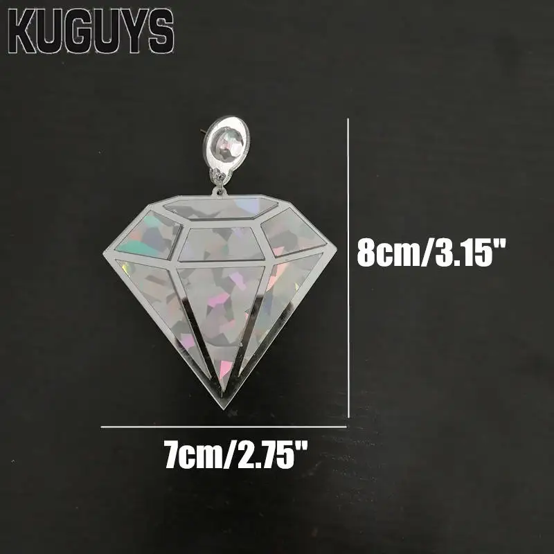 KUGUYS Acrylic Laser Triangle Drop Earrings Gold Silver Color Fashion HipHop Rock Punk Geometric Girls Jewelry