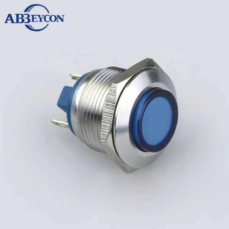 

IN33 high flush head 19mm metal waterproof vandal resistant pilot light signal lamp indicator IP67