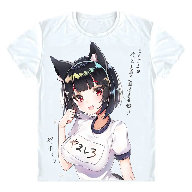 Bilan Hangxian T-Shirts Multi-style Short Sleeve Shirts Bilan Hangxian Enterprise Atago Unicorn Yamashiro Cosplay Shirt