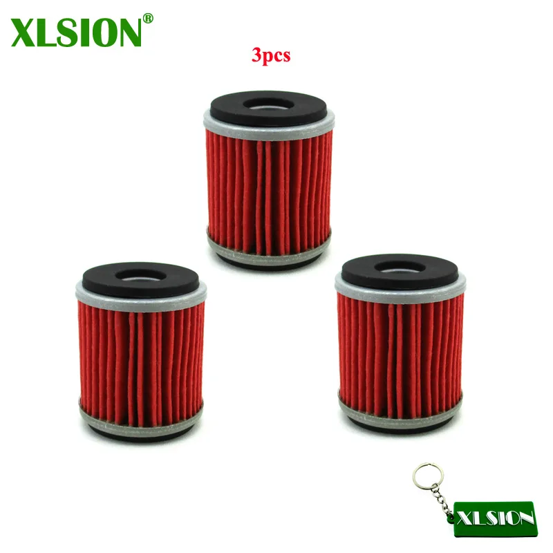 XLSION 3pcs Fuel Oil Filter HF140 KN140 For Dirt Motor Bike Motorcycle YZ250 XT250 YFZ450 YZ250F YZ450F YBR250 YFM250R RAPTOR