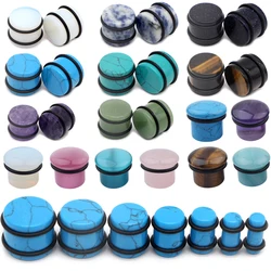 Alisouy 1PCS Stone Ear Plugs Gauges Earrings Women Men Ear Plug Flesh Tunnel Piercing Expander Ear Stretcher Body Jewelry 5-16mm