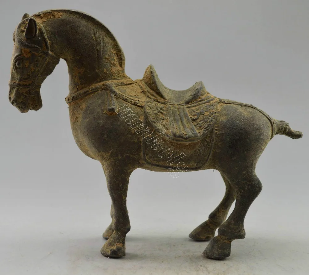 

Elaborate Chinese Collectible Decorated Old Handwork Bronze Big Zodiac Horse Statue