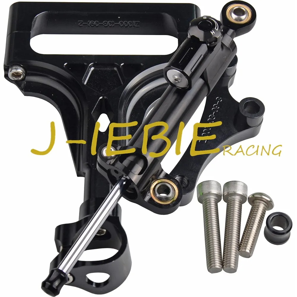 CNC Steering Damper Stabilizer and Black Bracket Mounting For Kawasaki Z1000 Z750 2003-2009 2004 2005 2006 2007 2008