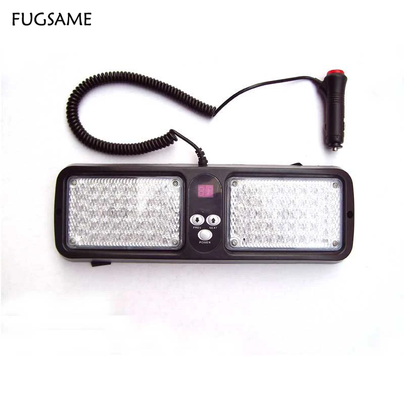 FUGSAME Visor Led Blue Red Flashing Light Lamp 86Led Car/Auto Interior Decorative Strobe Light Emergency Warning Led