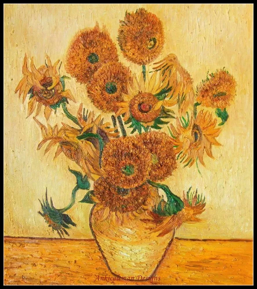 

Needlework for embroidery DIY French DMC - Counted Cross Stitch Kits 14 ct Oil painting - Vase of Fifteen Sunflowers