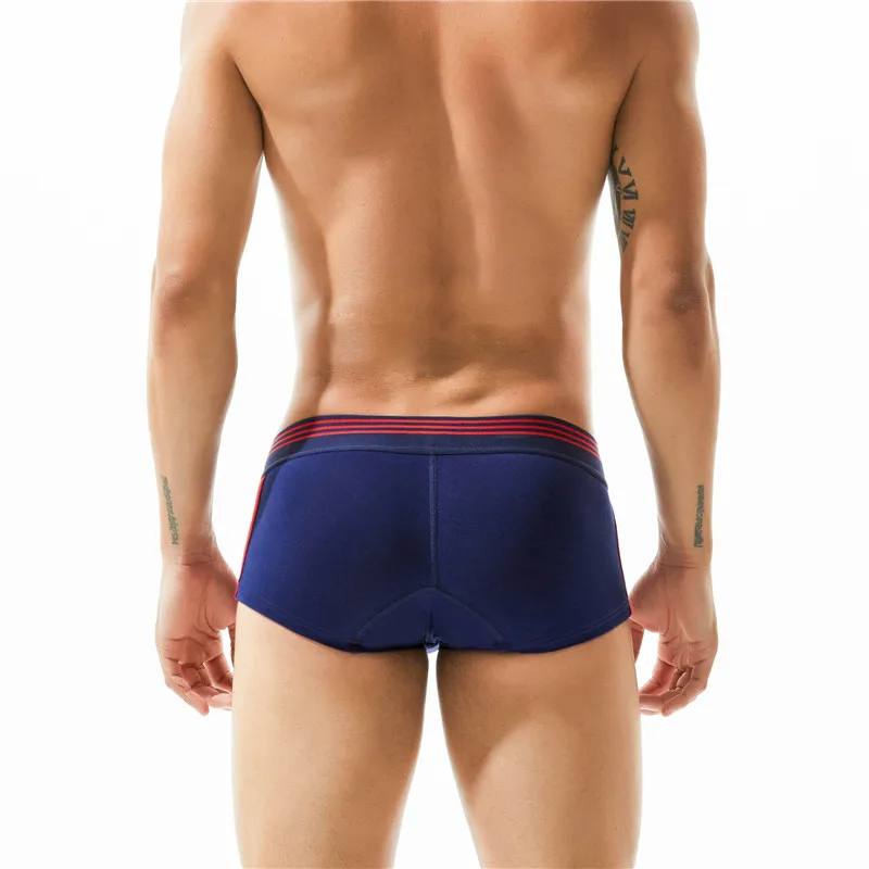 SEOBEAN Herren-Boxershorts aus atmungsaktiver Baumwolle, U-konvexer Beutel, niedrige Taille, bequeme Stretch-weiche Unterwäsche für den Alltag, lässig – Detail 5