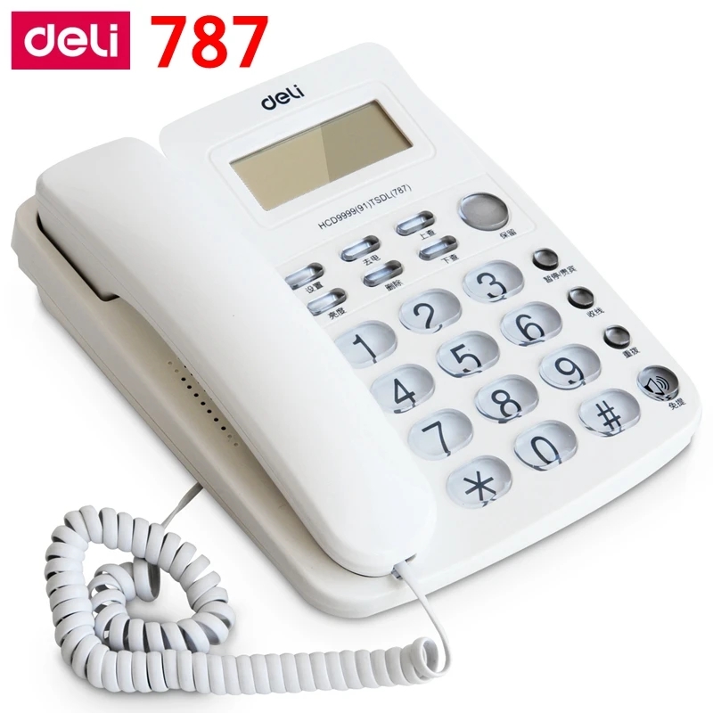 Deli 787 Seat Type Telephone Home Office Caller ID Display Records Date Time Set 3 Colors