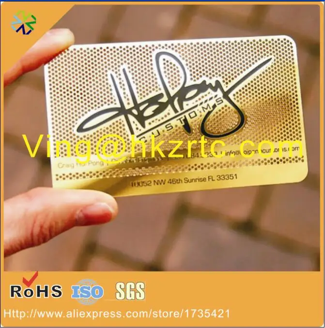 

Factory Direct Sale Gold Electroplated Business Metal Cards