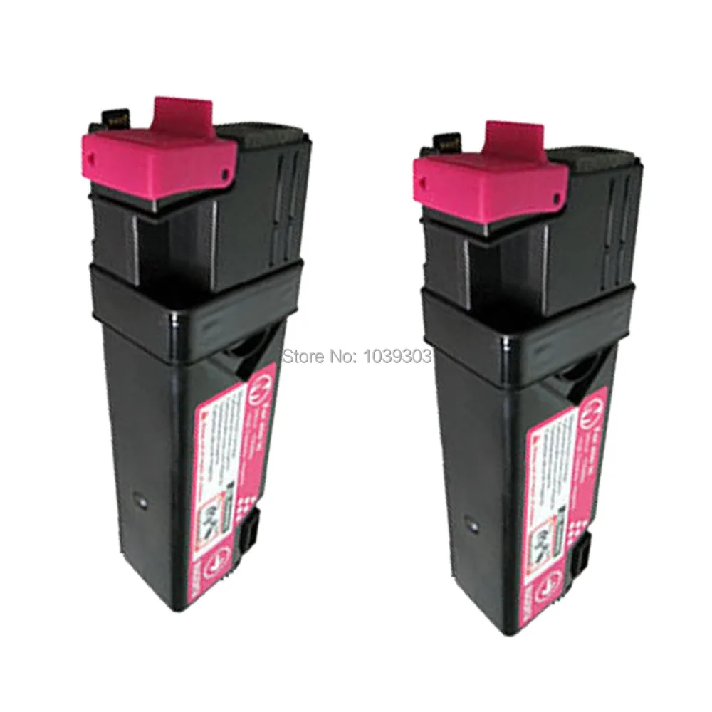 

2 Pack Magenta Toner Cartridge Set Compatible for Xerox Phaser 6130 6130N KCMY 106R01281 106R01280