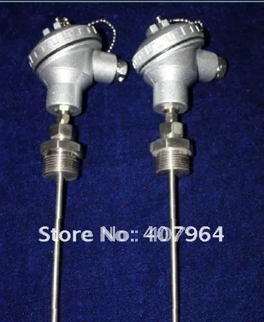 K type  thermocouple thermometer  with thread , sheath SS304 t, 1/4NPT thread, Alluminum Head ,