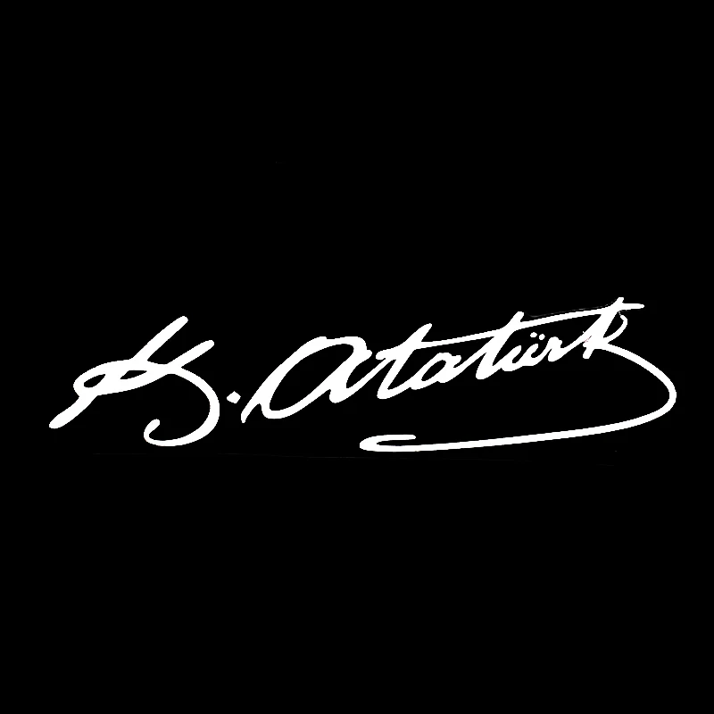 7.5*25cm Turkey Mustafa Kemal Ataturk signature car sticker funny motorcycle stickers EY-063