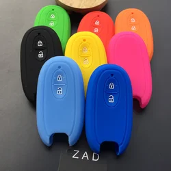 ZAD silicone rubber car key cover case skin protect keychain for   SUZUKI Swift Sport SX4 SCORSS grand vitara Wagon R stingray