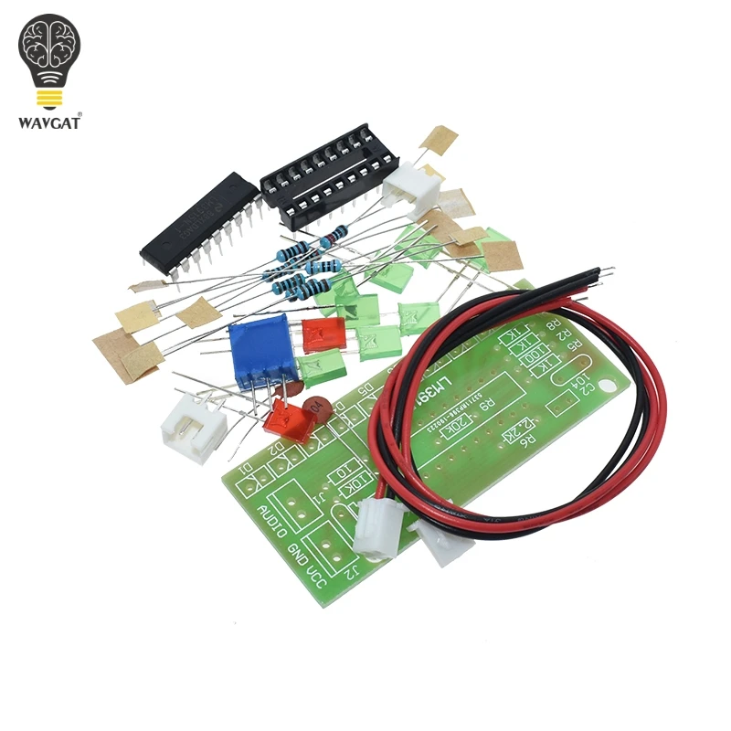 LM3915 DC 9V-12V 10 LED Sound Audio Spectrum Analyzer Level Indicator Kit DIY Electoronics Soldering Practice Set laboratory image 6