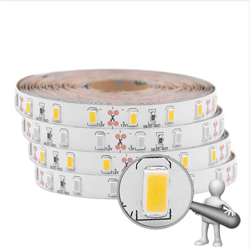 DC12V 5630 LED strip light 5m/roll  300led 5730 flexible bar light Non-waterproof /Waterproof indoor home decoration light