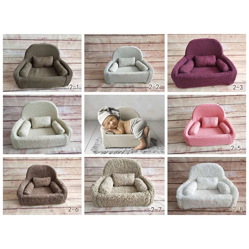 Nuovi cestini per divani in posa per oggetti di scena per fotografia neonato Flokati Baby Boy Girl Photo Shoot accessori Basket Prop