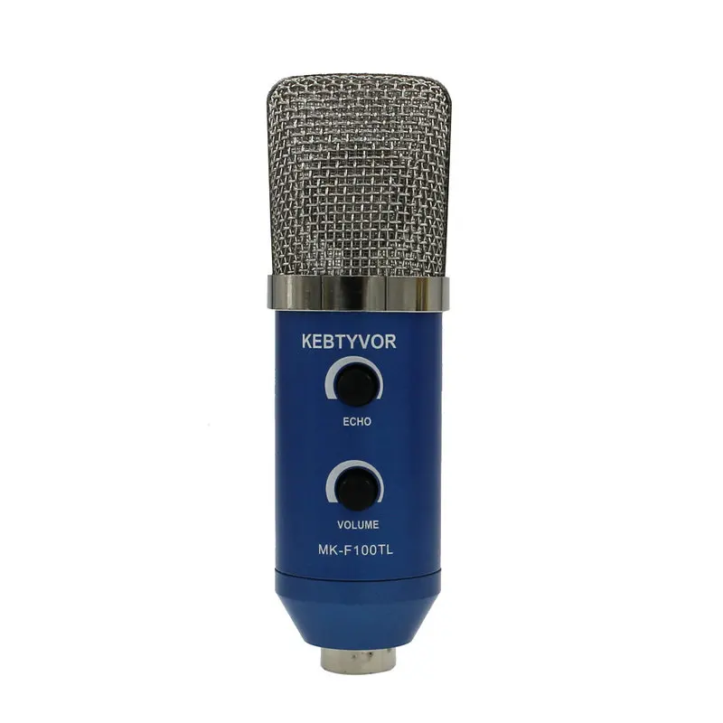 MK-F100TL USB 2.0 Condenser Sound Recording Audio Processing Wired Microphone with Stand for Radio Braodcasting KTV Karaoke