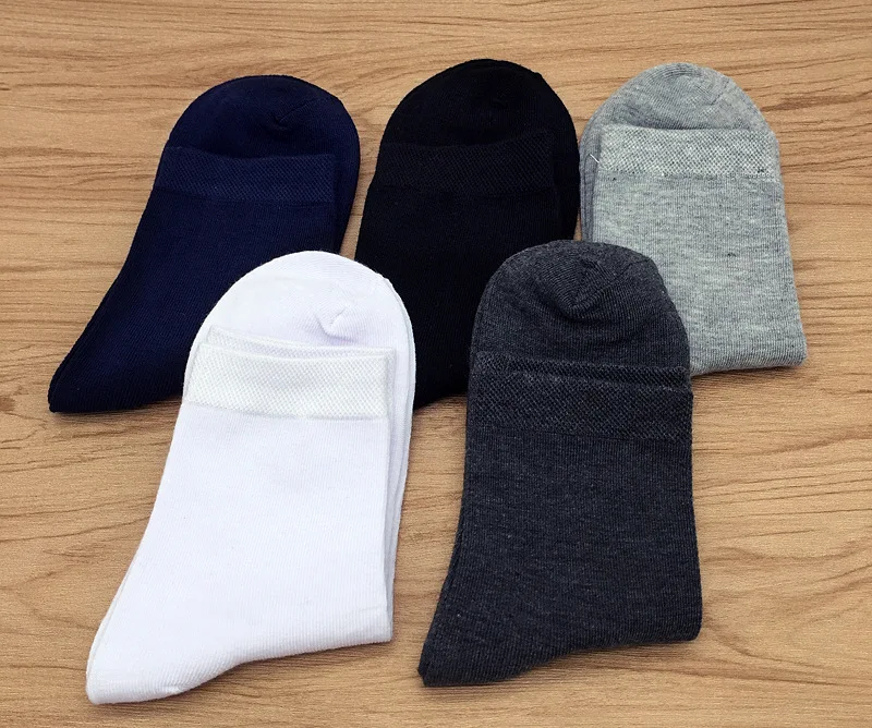 5 Pairs/lot Dress Men\'s Sock Solid Color Deodorant Cotton Men\'s Business Socks Cotton Socks Free Shipping No Gift Box WZ055