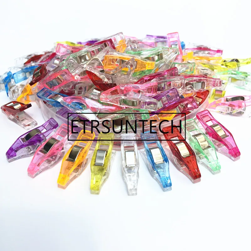 2000Pcs/Lot Plastic Clip High Quality DIY Crafts Edge Clip Axe shaped Clip Multicolor Patchwork Sewing Quilt Clothing Tools