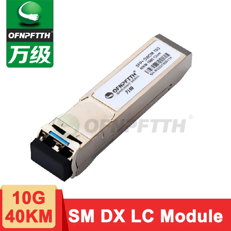 

10G SFP Optical Transceiver Modules DWDM 40KM Singlemode LC Dual Fiber
