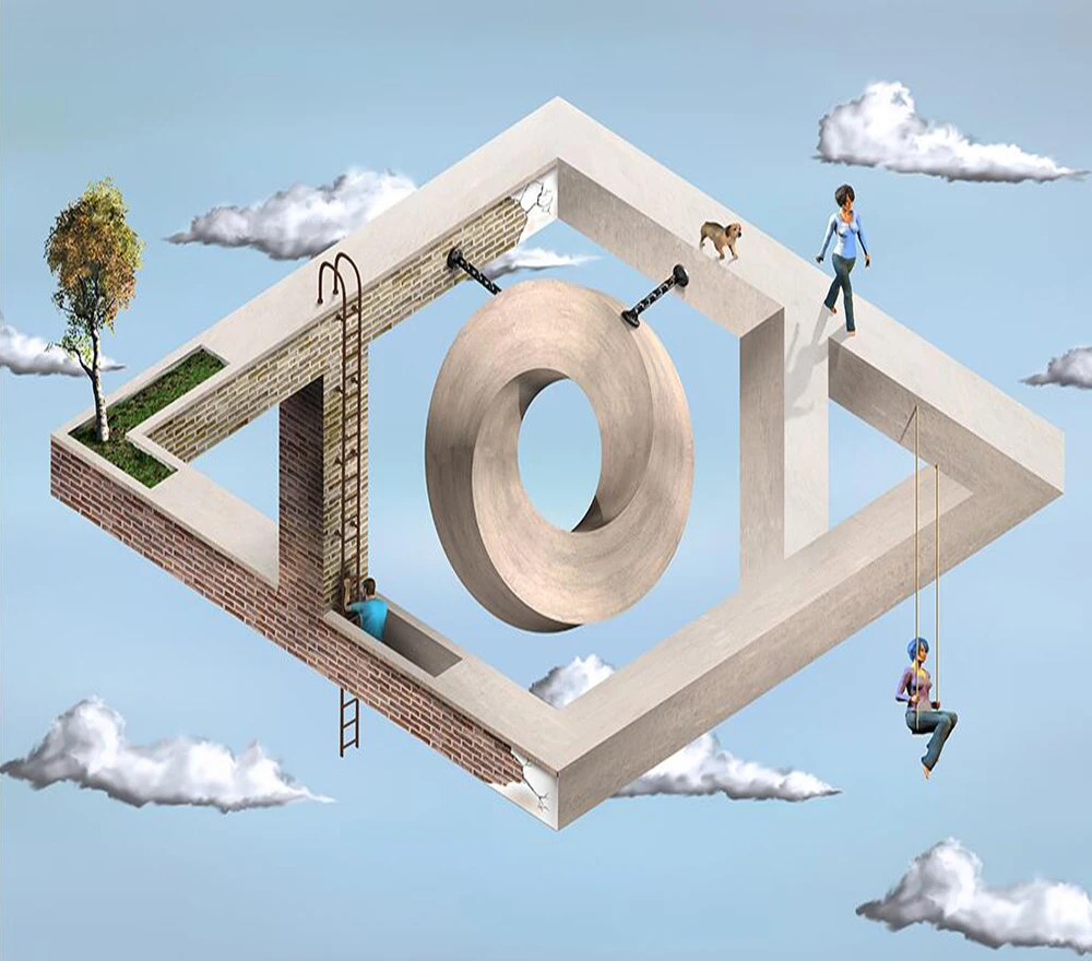 Decorative wallpaper Creative space background wall painting