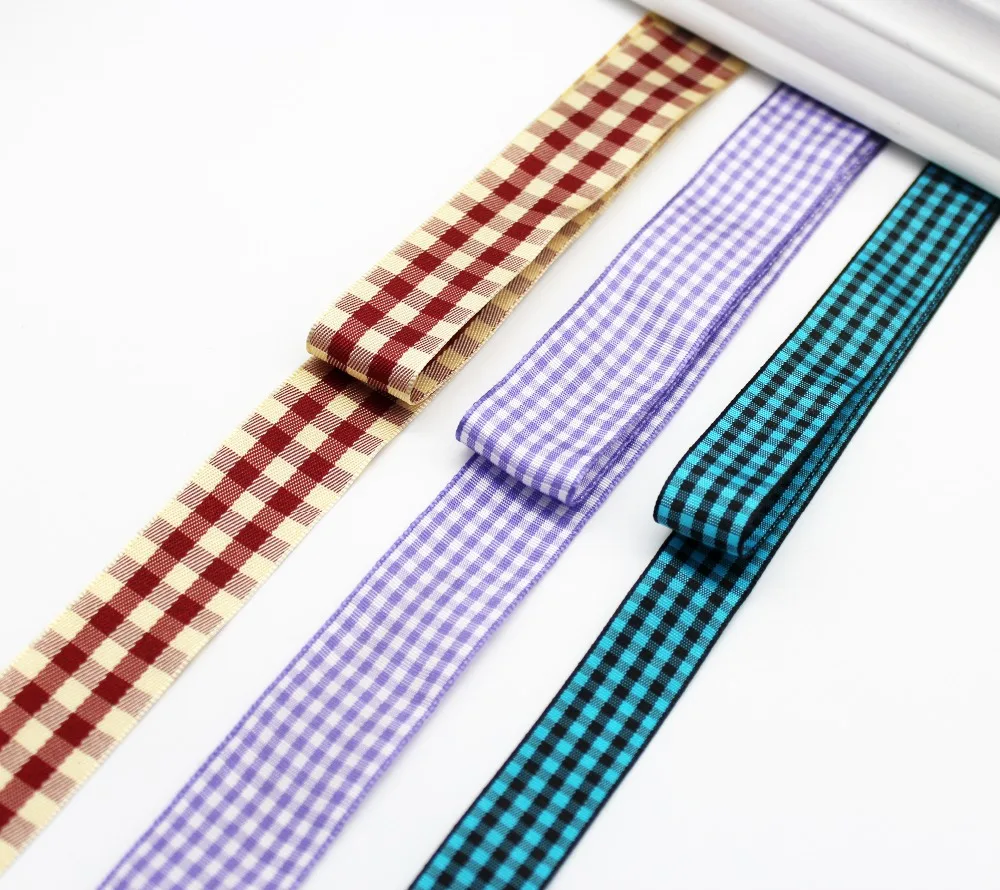 Gingham Checked Ribbon 1 Inch 25MM 5/8