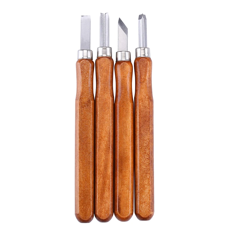 4pcs/lot Wood Carving Knife Chisel Woodworking Tools Carpenter Tools Fruit Food Crafts Arts Sculpture Scalpel Engraving Knife