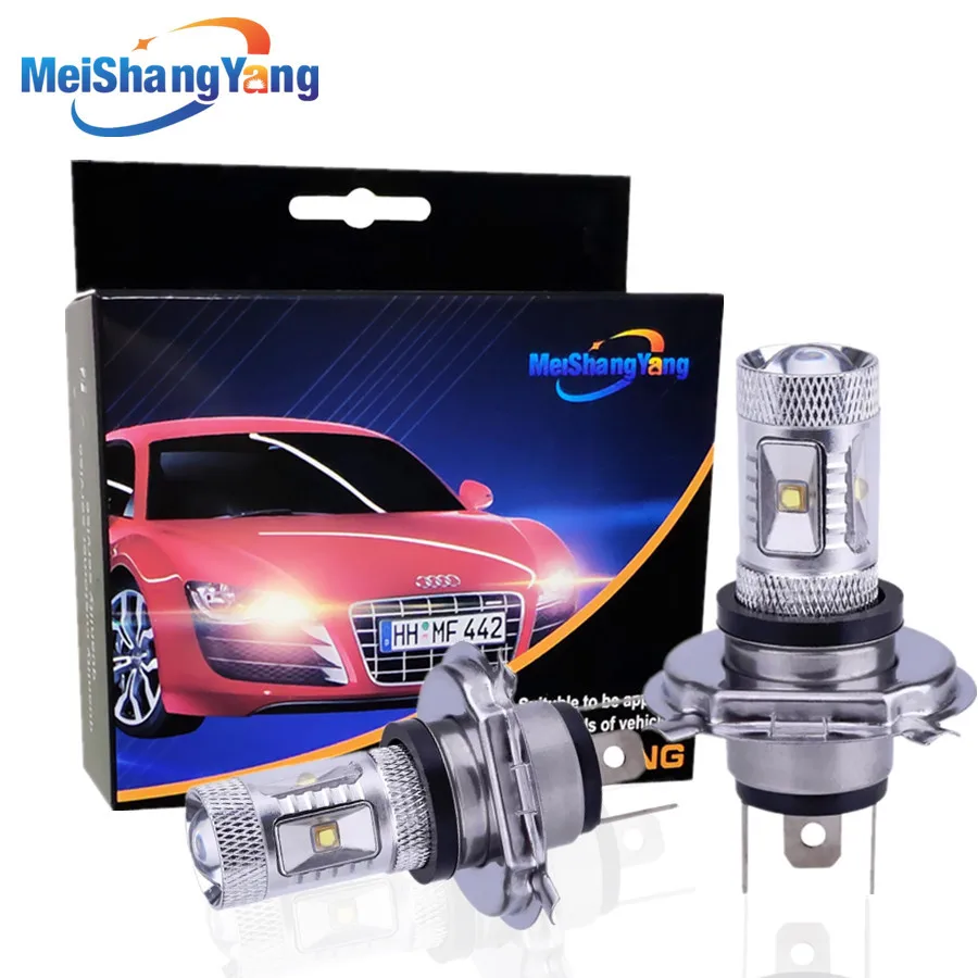 

2pcs H4 30W XBD LED cars Fog Head lights Bulb auto Lamp 12V 24V Signal Tail parking car light source led car bulbs