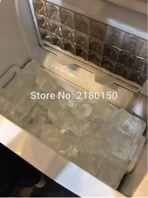 24 الجليد صينية صانع الجليد الكهربائية التجارية والمنزلية الفولاذ المقاوم للصدأ دليل إضافة المياه الجليد ماكينة