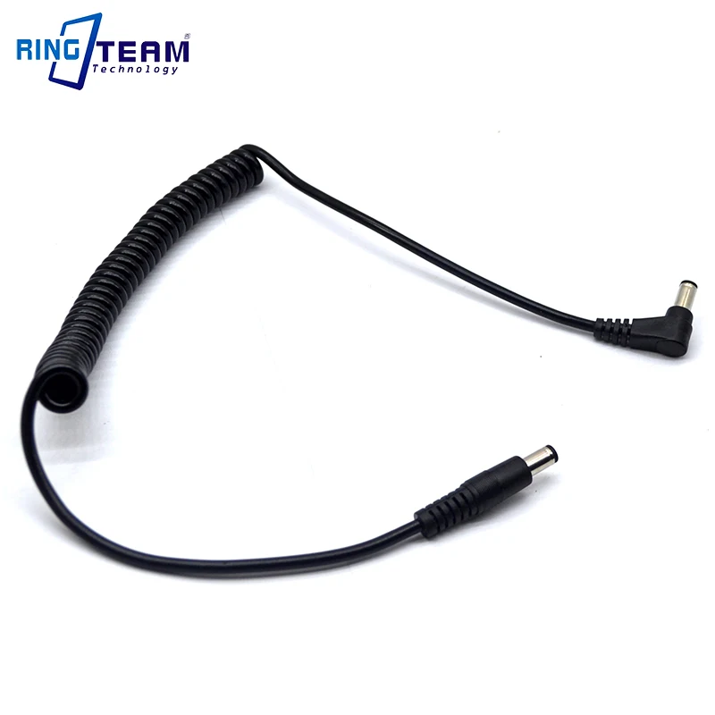 Soporte de Base de placa de batería con montaje en V, resorte retráctil de ángulo recto de 5,5x2,5mm, Cable de alimentación para cámara de cine Blackmagic BMCC BMPC