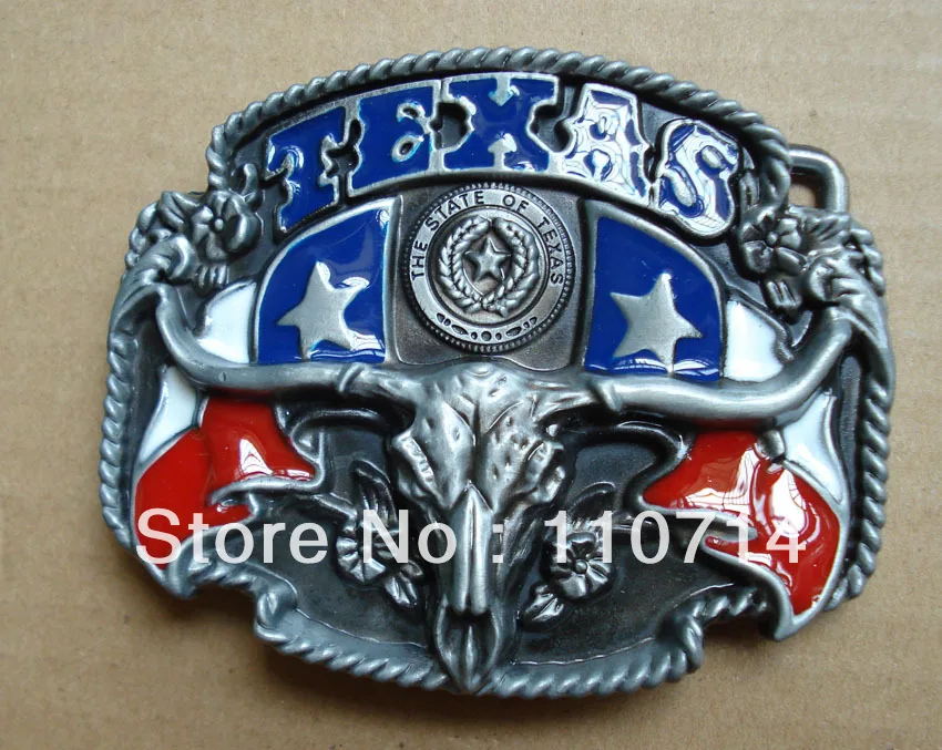 Western bull head belt buckle with pewter finish SW--B457 suitable for 4cm wideth,brand new condition